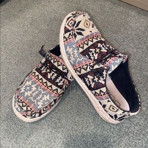 Hey Dude Aztec Print Shoes